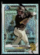 2021 Bowman Chrome Prospects Atomic Refractor Robert Hassell San Diego Padres