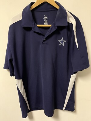 Men s Dallas Cowboys Authentic Apparel NFL Football Polo Shirt Size Large