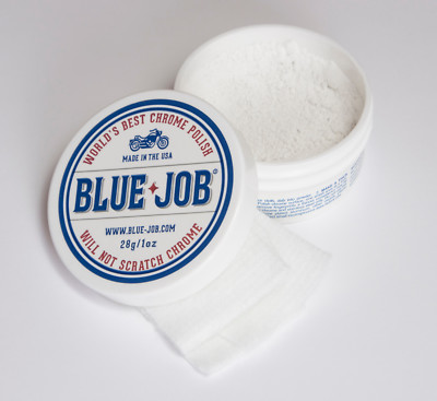 Blue Job Motorrad Auspuff Chrom Politur entfernt Blautöne 28g 1oz Wanne