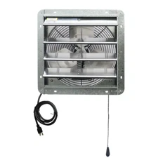 iLIVING Shutter Fan/Vent Exhaust Gable Mount 850 CFM Electric Powered Silver