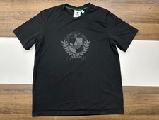 Adidas Uomo L Nero Trefoil Emblem University Crest Shirt Maglietta Manica Corta Sport Tee