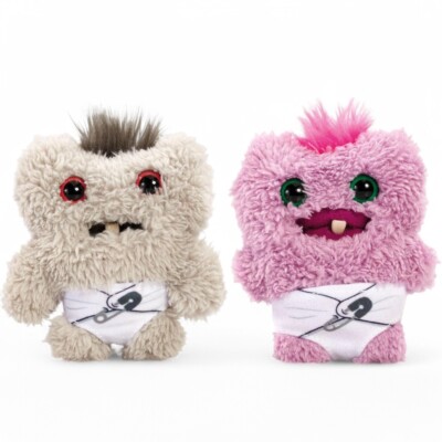 FUGGLER Baby Fugg S1 Lilac McGoo & Grey McGoo 2-Set Plush Mascot Genuine