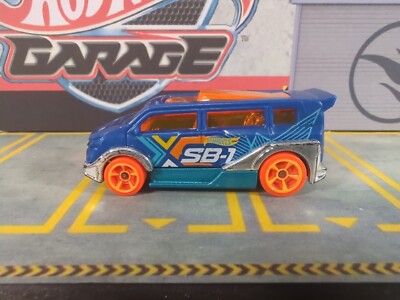 2021 TRACK BUILDER UNLIMITED Design SPEEDBOX  blue;orange LOOSE Hot Wheels BB09