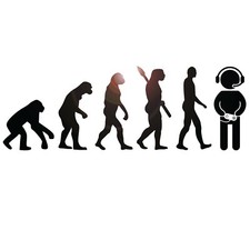 Vinyl Wall Decal Gamer Evolution Video Games Funny Gaming Stickers ig6263 