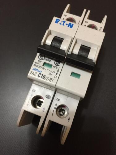 EATON FAZ-C10/2- RT 2P IEC SUPPLEMENTARY PROTECTOR 10A 277/ 480VAC- NEW. - Picture 1 of 2