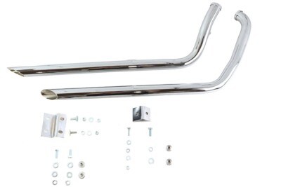 2000-2011 Harley Davidson FXST FLST 40'' Shotgun Exhaust Drag Pipe Set Slash Cut