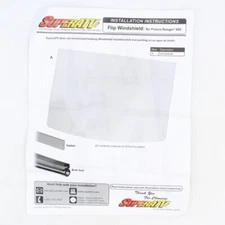 SuperATV Flip Windshield Set Part Number - IN-FWS-P-RAN900
