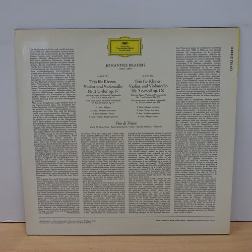 139 182 BRAHMS Piano Trios no 2&3 TRIO DI TRIESTE DG TULIPS STEREO LP NM - Picture 2 of 4