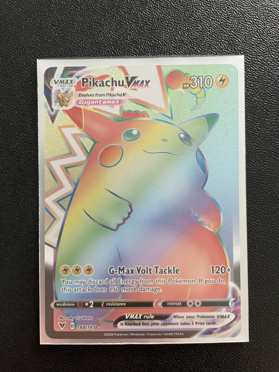 Pokemon Vivid Voltage Secret Rare Rainbow Pikachu VMAX, 188/185. Pack  Fresh. | eBay