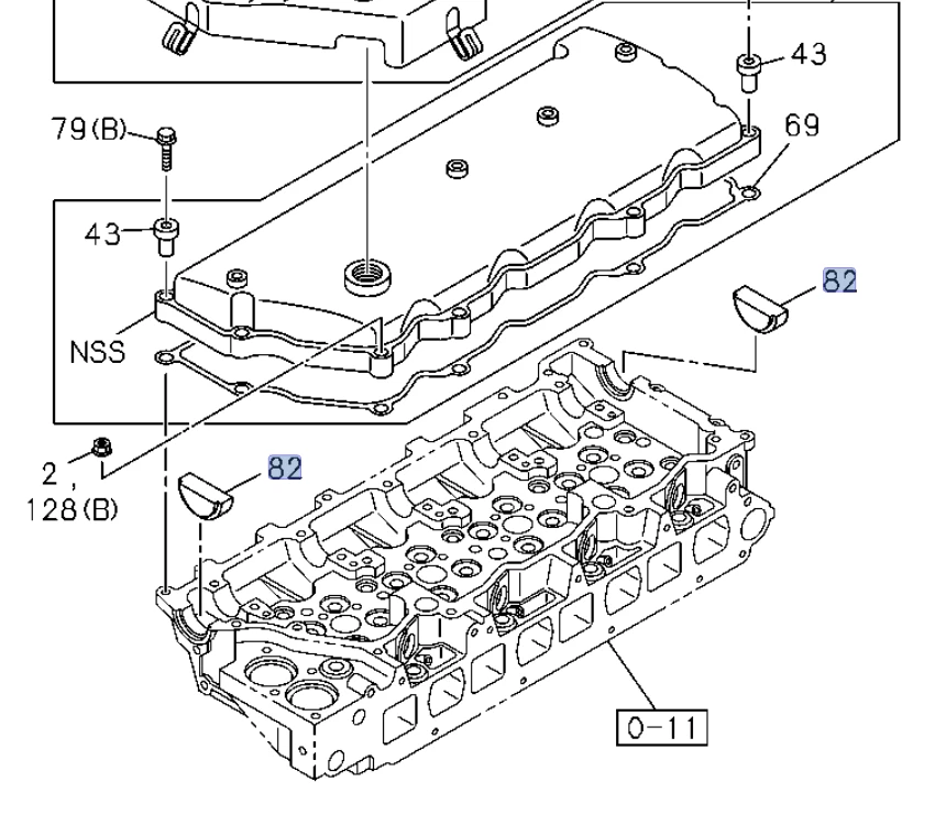 2x Cylinder Head Plug Rubber Gasket GENUINE for ISUZU NPR NQR NPR-HD 4HK1 4HE1 - Image 2 of 4