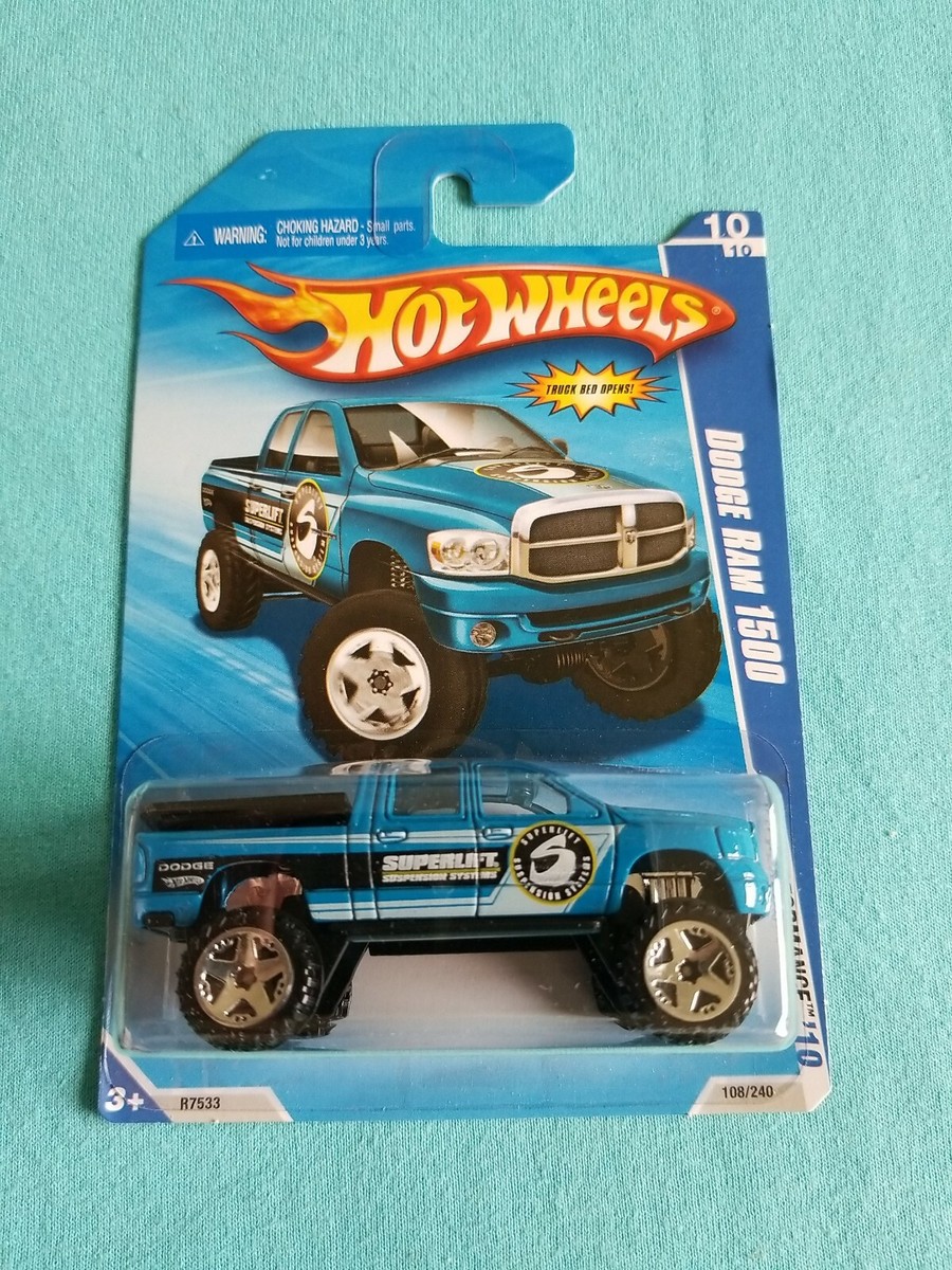 2010 Hot Wheels DODGE RAM 1500 Blue 108/240 EXCELLENT CARD