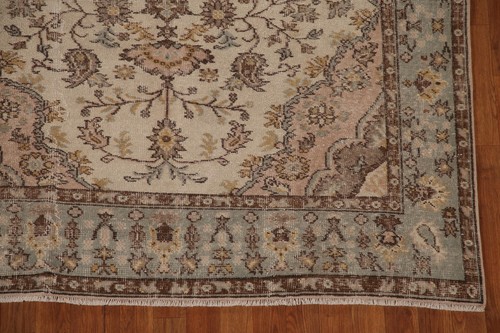 Handmade Wool Anatolian Distressed Area Rug 5x9 Vintage Carpet - Picture 7 of 21