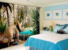 3D Forest Triceratops ZHUA2150 Photo Curtain Window Blockout Fabric Amy 2023