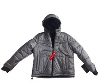 New Balance Grey Tech Short Puffer Jacket Nwt Size Large Uk 14 Winter Coat