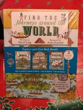 (3 Book Lot) Kid's Scavenger Hunt Seek And Find Brain Teaser Puzzle Book Bundle 