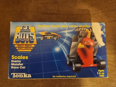Tonka Gobots Scales New Open Box Case 1985 Enemy Monster Race Car.