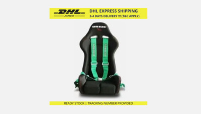 TAKATA 4 Point Snap-On 3'' With Camlock Racing Seat Belt Harness UNIVERSAL Green