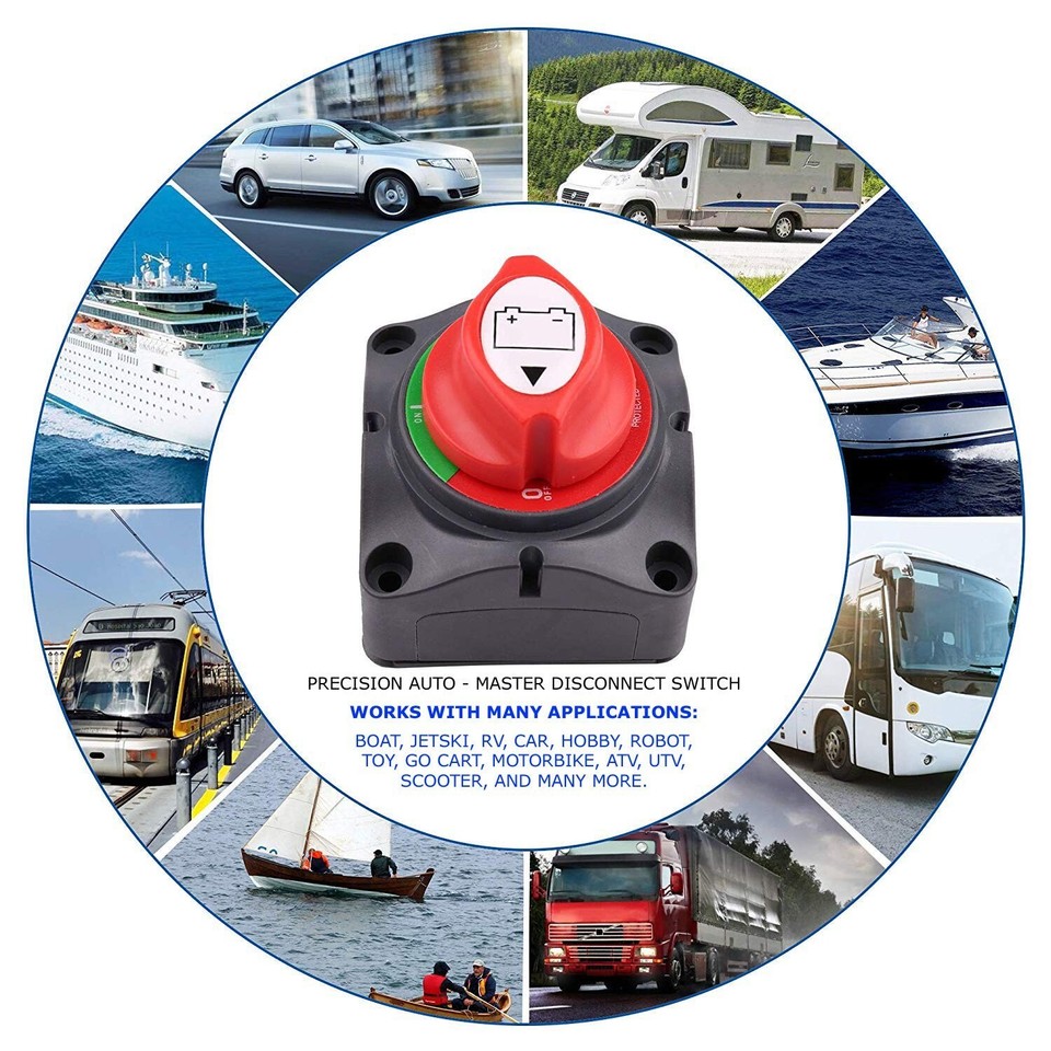HeavyDuty Marine Battery Disconnect Switch 1250A Waterproof Isolator