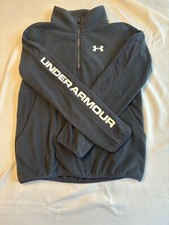 Boys Under Armour 1/4 zip pullover fleece size YXL Black