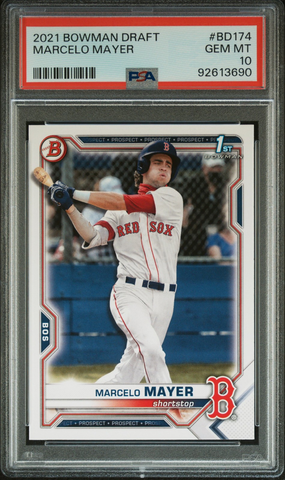 2021 BOWMAN DRAFT #BD174 MARCELO MAYER PSA 10