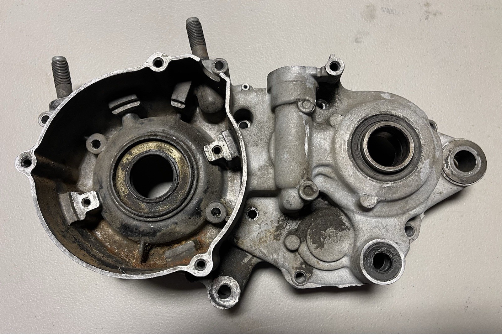 1987 Yamaha YZ490 Crank Case Left Side