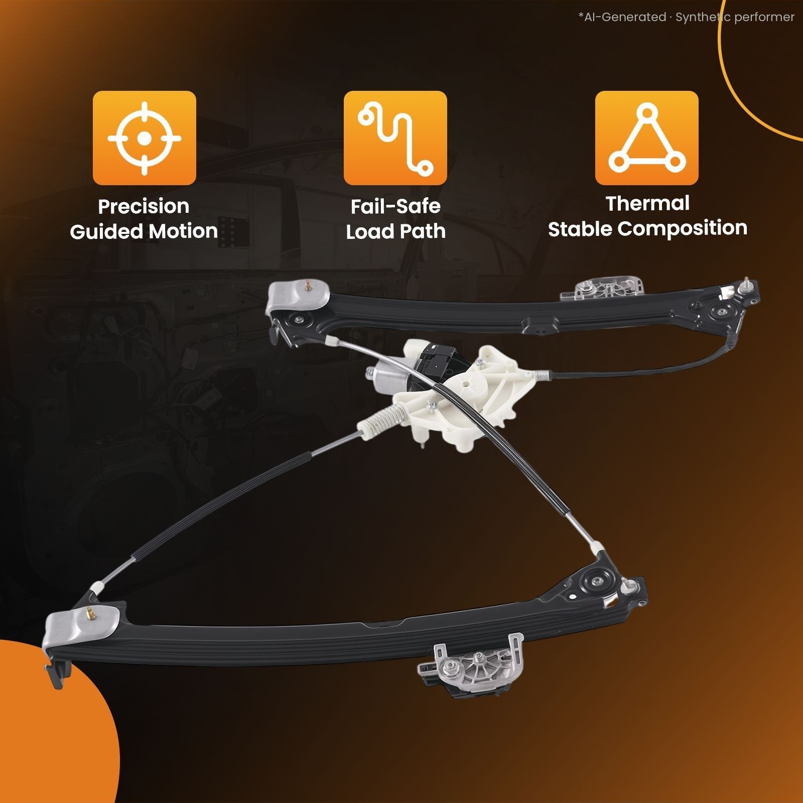 Maserati Quattroporte 2014-2022 Rear Right Window regulator P/N 25750518