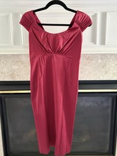 Donna Ricco Women’s Size 4 Wine Red Satin Cocktail Dress