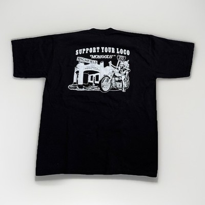 Vintage Support Your Local Mongols Tee Route 66 in Rancho Cucamonga CA Sz XL