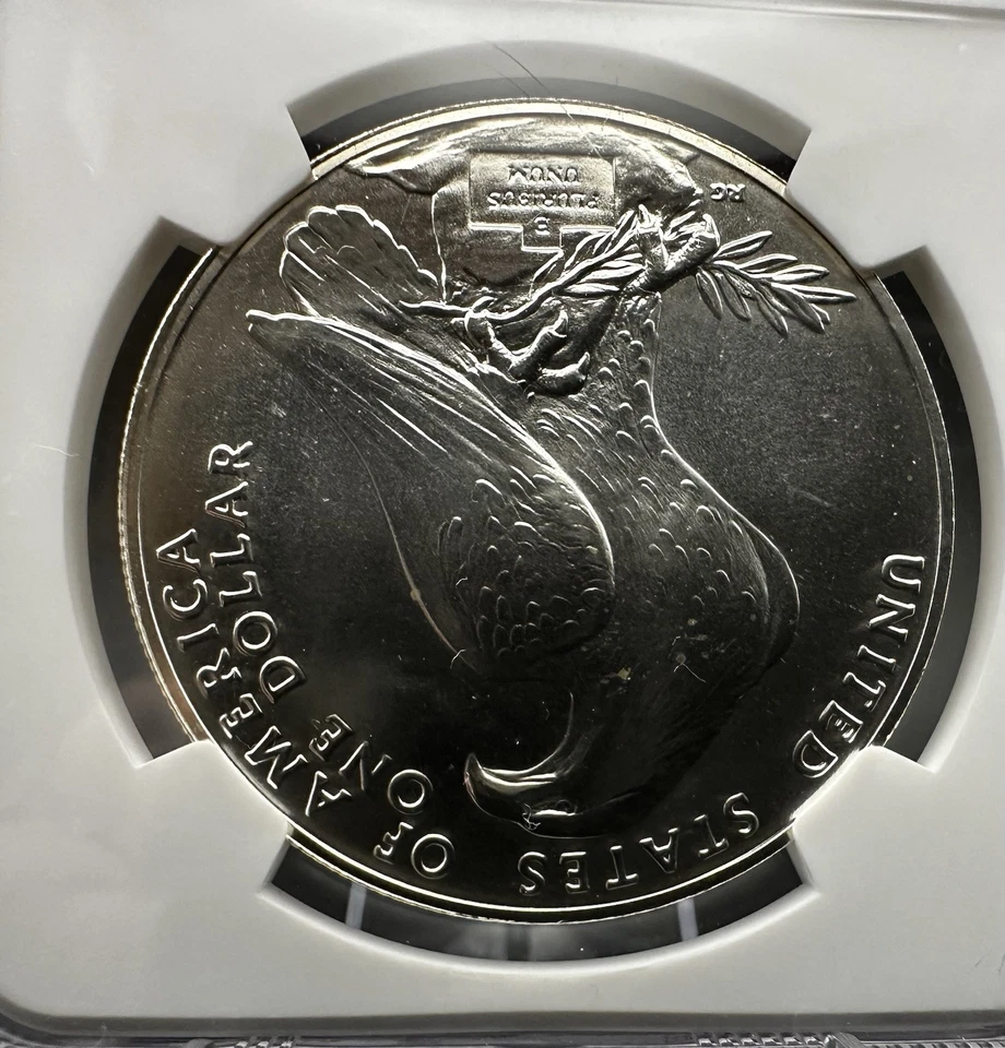 1984 P Olympics Silver $1 NGC MS69 Los Angeles Commemorative Dollar - Image 4 of 4