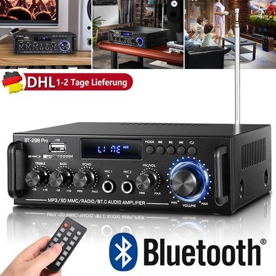 HiFi Verstärker Vollverstärker Stereo Receiver Bluetooth USB CD Amplifier 600W