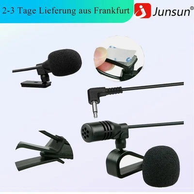 PODOFO Mikrofon für Autoradio Freisprechen BT Mikro 3,5mm Jack Kenwood JVC Alpine usw.