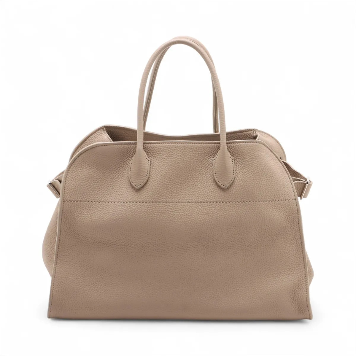 The Row Soft Margaux 15 Leather Hand bag Beige