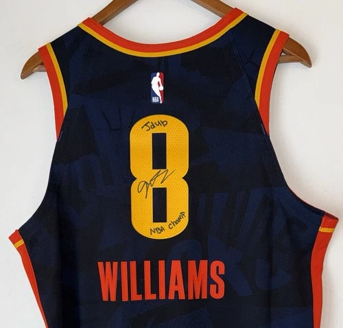 Jalen Williams Thunder Signed "Jdub NBA Champ" Nike ADV Authentic Jersey BAS LOA