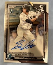 SAM ANTONACCI 2024 BOWMAN CHROME DRAFT 1ST AUTOGRAPH WHITE SOX AUTO Q2754