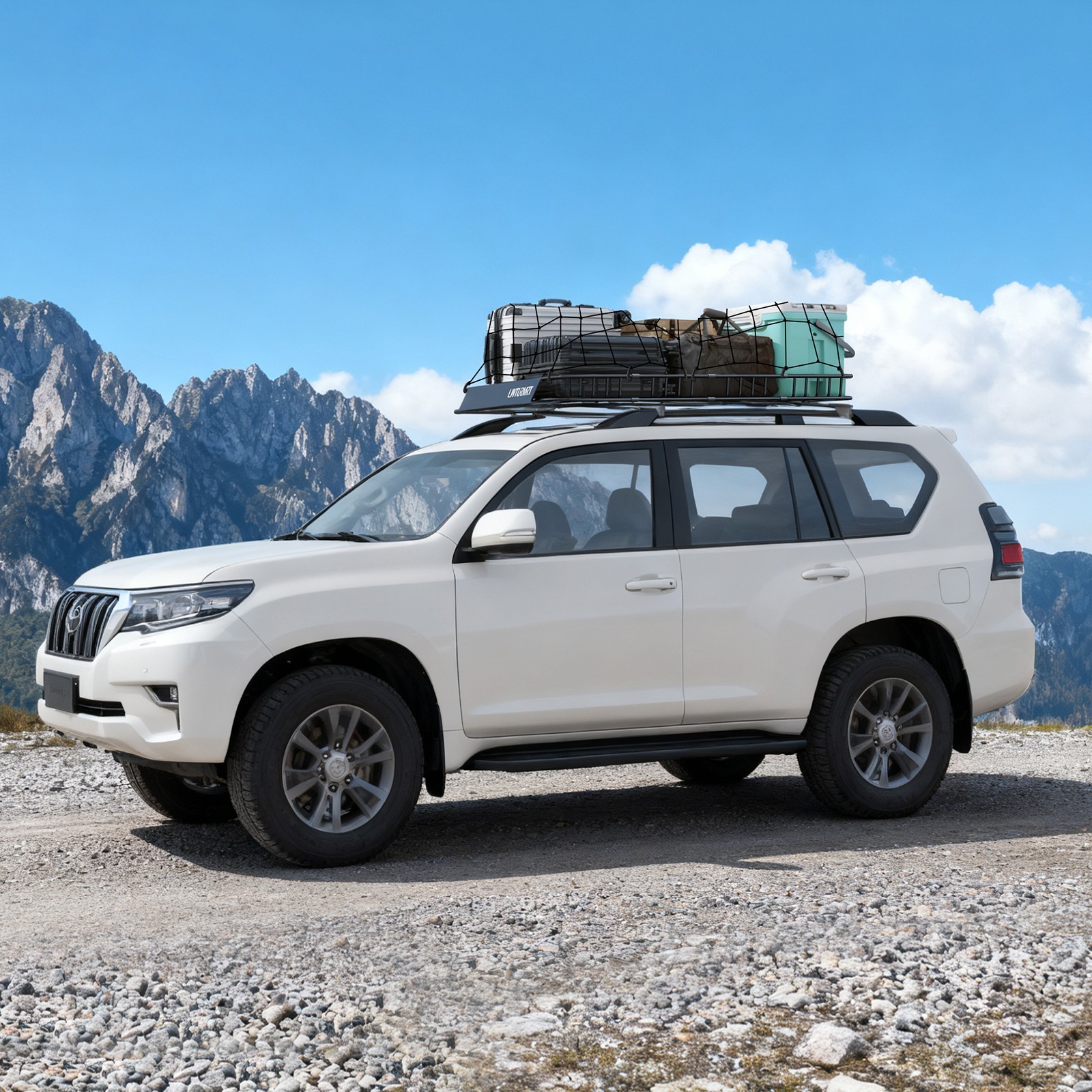 Roof Rack Fits 84" Extendable Steel Luggage Cargo Carrier Top Basket SUV Truck