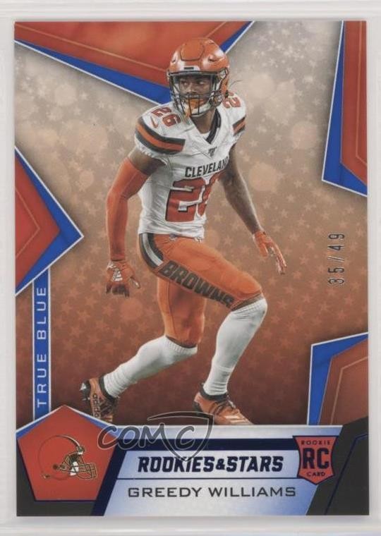 2019 Panini Rookies & Stars Rookies True Blue 35/49 Greedy Williams #162 RC pm6