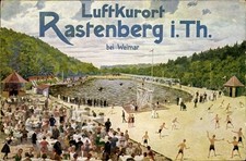 Ak Rastenberg in Thüringen, Schwimmbad - 477...