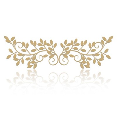 2 Pieces Metal Tree Leaf Wall Decor Vine Olive Branch Leaf Wall Art Wrought I...