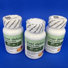 Liver Detox Cleanse  Repair 20-in-1 Advanced Formula 60 Capsules Lot of 3 