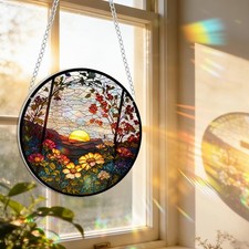 Acrylic Rainbow Suncatcher for Windows Vibrant Indoor Home D cor Ornament