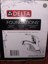 Delta Single Handle 4" Centerset CHROME Bathroom Faucet - B510LF-PPU-ECO NEW