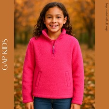 Gap Kids Sherpa Quarter Zip XL 12 Fuchsia Cozy Winter Fleece