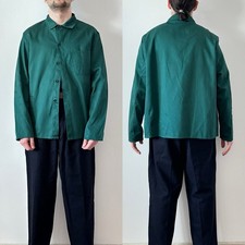 vintage French workwear green HBT twill sanfor work jacket chore coat L