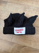 Charles Jeffrey Loverboy Chunky Ears Beanie Black Cat Ear Hat Unisex Designer