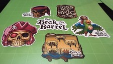 The Beak and Barrel Magic Kingdom -  Set of 6 stickers