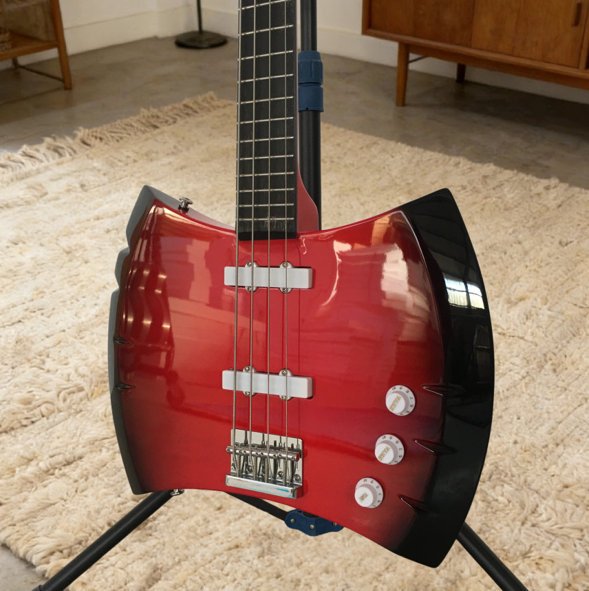 Hot Sale Marceline's 4-string Electric Bass Guitar Red AXE Rosewood Fretboard