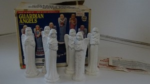 Wee Crafts Accents Unlimited Guardian Angels #21637 Ready To Paint Kit 6 Angels