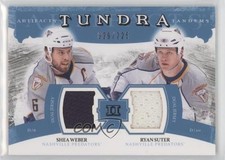 2011 Artifacts Tundra Tandems Dual Jerseys Blue Shea Weber Ryan Suter HOF rk1