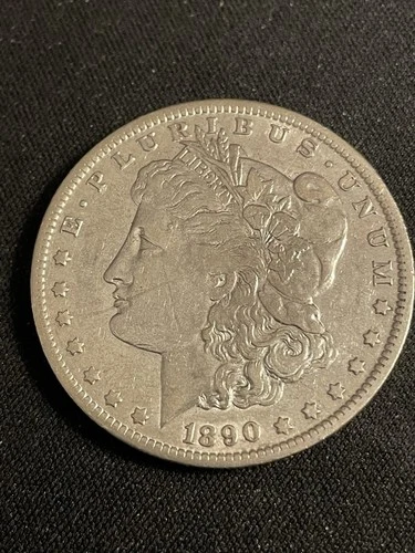 Morgan Silver Dollar 1890 $1 Circulated New Orleans 0.9 Fineness Uncertified