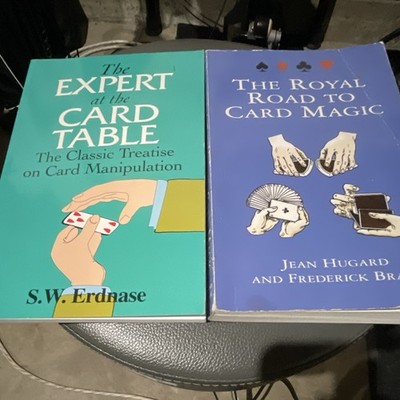 Lot of 2 Magic Books: Expert at the Card Table & Royal Road to Card Magic